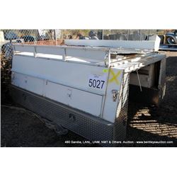 DIAMOND PLATE CAMPER / WORK CAMPER Location:  Los Alamos Surplus Yard, 381 Eniwetok Street, Los Alam