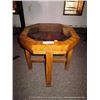 Image 1 : WOOD/GLASS END TABLE