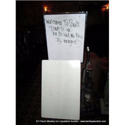 LOT: DRY ERASE SIGNS (QTY=2)