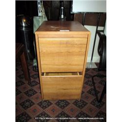 WOODEN 2-DRAWER CABINET