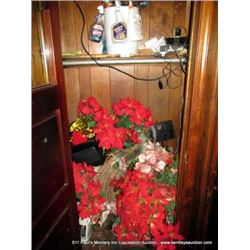 CONTENTS OF CLOSET (ARTIFICAL FLOWERS, ETC)