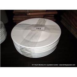 LOT: ROUND DINING PLATES 12X MONEY