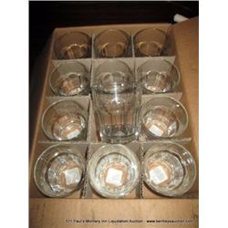 LOT: LIBBY 12 OZ RACKS ROCKS GLASS CUPS 12X MONEY