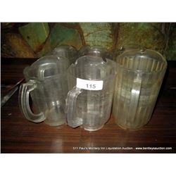 LOT: RUBBERMAID PLASTIC PITCHERS 6X MONEY