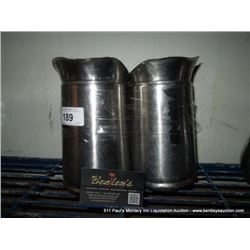 LOT: STAINLESS PITCHERS 2X MONEY