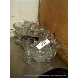 LOT: ICE CREAM GOBLETS 8X MONEY