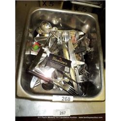 FOOD WARMING PAN W/ SILVERWARE