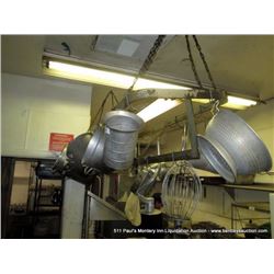 HANGING METAL POT & UTENSIL RACK