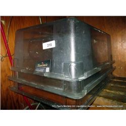 LOT: PLASTIC BINS 3X MONEY