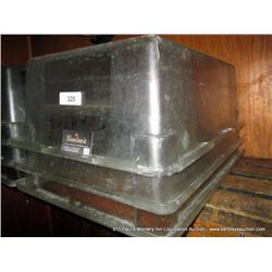 LOT: PLASTIC BINS 3X MONEY