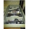 Image 1 : LOT: PLASTIC SILVERWARE BINS W/ SILVERWARE 2X MONEY