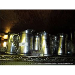 LOT: STAINLESS PITCHERS 9X MONEY