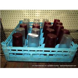 DISHWASHER GLASS TRAY W/ PLASTIC GLASSES