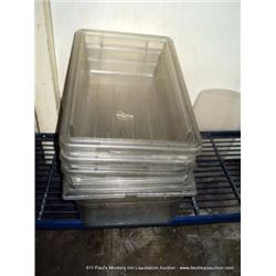LOT: PLASTIC BINS 6X MONEY