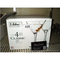 BOX: LIBBY MARTINI GLASSES 4X MONEY