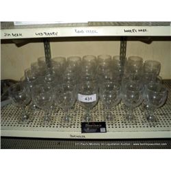 LOT: WINE GLASSES 36X MONEY
