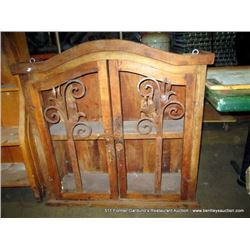 WOOD & IRON SHELF/CABINET