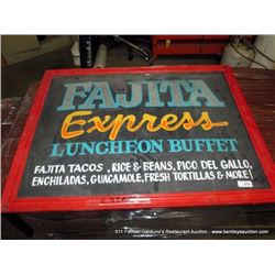 44"X34" FAJITA SIGN-FRAMED