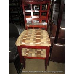 LOT: WOOD & CUSHION CHAIRS 2X MONEY