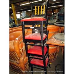 LOT: WOOD & CUSHION CHAIRS 4X MONEY