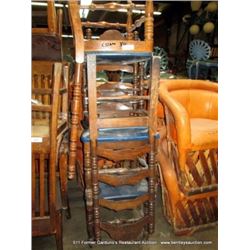 LOT: WOOD & CUSHION CHAIRS 4X MONEY