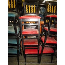 LOT: WOOD & CUSHION CHAIRS 4X MONEY