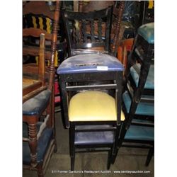 LOT: WOOD & CUSHION CHAIRS 3X MONEY