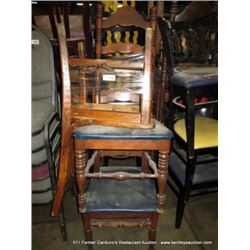 LOT: WOOD & CUSHION CHAIRS 3X MONEY