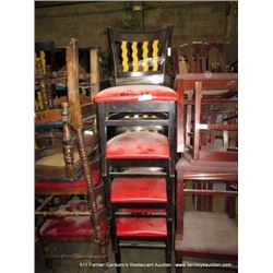 LOT: WOOD & CUSHION CHAIRS 4X MONEY