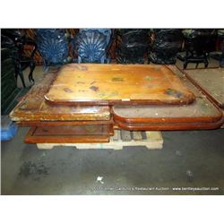 LOT: WOOD TABLE TOPS 17X MONEY