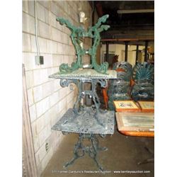 LOT: 32"X32" METAL LEAF PATTERN TABLES 3X MONEY