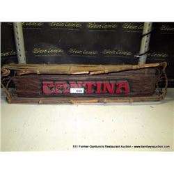 WOOD CANTINA SIGN