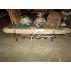 DECORATIVE METAL & WOOD STAND