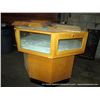 Image 1 : OCTAGON SHAPED WOOD & GLASS DISPLAY CASE