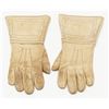 Image 1 : Pair of lined leather military gloves with &#8220;PVT.  WILSON  E CO. 7TH&#8221; inked
