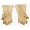 Image 2 : Pair of lined leather military gloves with &#8220;PVT.  WILSON  E CO. 7TH&#8221; inked