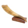 Image 2 : Old steer horn on wood stand, approx. 13&#8221; overall  and a great decorator fo