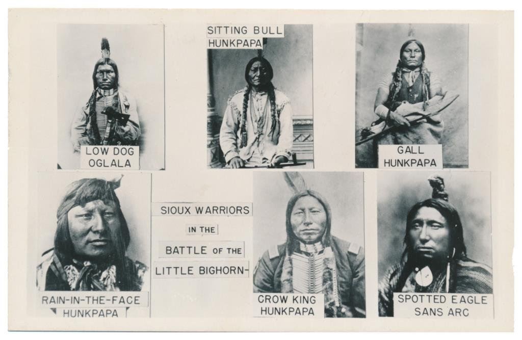 Lot of 6 General Armstrong Custer and Little Bighorn battle photo p