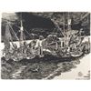 Image 2 : Framed and matted black &amp; white print of boats in  San Pedro, CA harbor by