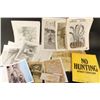 Image 1 : Lot of 26 photos and collectible paper related  primarily to hunting.  Grou