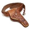 Image 2 : Bonanza leather lot consisting of 3 tooled leather  holster/cartridge belt