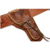Image 6 : Bonanza leather lot consisting of 3 tooled leather  holster/cartridge belt