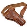 Image 7 : Bonanza leather lot consisting of 3 tooled leather  holster/cartridge belt