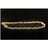Image 2 : Diamond and sapphire ladies bracelet in 14K. Est.:  $250-$500