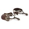 Image 6 : Stainless steel pair of parade spurs marked &#8220;ST&#8221;,  beautifully silver engra