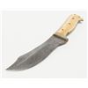 Image 8 : Clip point curved blade knife, approximately 9&#8221;  overall with a 5.25&#8221; blade