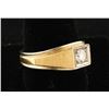 Image 2 : Man&#8217;s 18K ring mounted with a .35 &#8211; .42 point  round diamond.   Est.:  $400