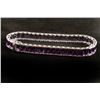 Image 1 : One 14k white gold bracelet set with rectangular  amethysts.  44 amethysts