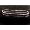 Image 1 : One 14k white gold bracelet set with rectangular  amethysts.  44 amethysts