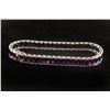 Image 2 : One 14k white gold bracelet set with rectangular  amethysts.  44 amethysts